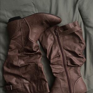 LOWER EAST SIDE Dark Brown Heeled Boots
